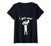 Womens I Got One Bachelorette Bride Groom Married Funny Wedding V-Neck T-Shirt