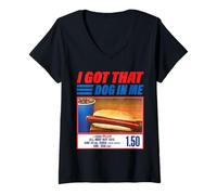 Womens I Got That Dog in Me T-Shirt Funny Hot Dog Meme Shirt V-Neck T-Shirt