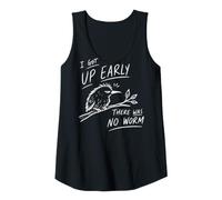 Women's I Got Up Early There was No Worm Grumpy Raven Tank Top