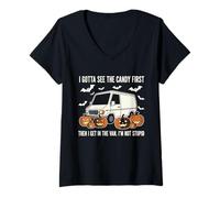 Womens I Gotta See The Candy First - Not Stupid V-Neck T-Shirt