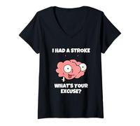 Women's I Had A Stroke What's Your Excuse V-Neck T-Shirt