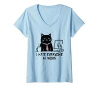 Women's I Hate Everyone At Work V-Neck T-Shirt