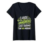 Women's I Hate Margaritas - Just Kidding Can You Imagine? V-Neck T-Shirt