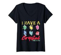 Womens I have a crystal for that Spiritual healing V-Neck T-Shirt
