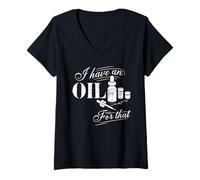 Women's I Have an Oil for that Aromatherapy Essential Oils Fragrance V-Neck T-Shirt