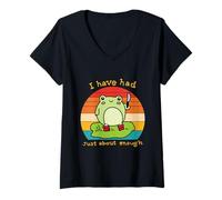 Women's I Have Had Just About Enough Funny Apparel V-Neck T-Shirt