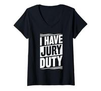 Women's I Have Jury Duty V-Neck T-Shirt