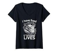 Women's I Have Lived a Thousand Lives Tshirt | for Bibliophiles V-Neck T-Shirt