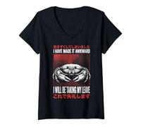 Women's I Have Made It Awkward I Will Be Taking My Leave V-Neck T-Shirt