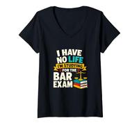 Women's I Have No Life Studying for the Bar Exam V-Neck T-Shirt