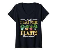 Women's I Have Other Plants This Weekend Funny Gardening Gardener V-Neck T-Shirt