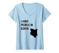 Women's I Have People in Kenya V-Neck T-Shirt
