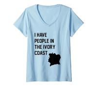 Women's I Have People in the Ivory Coast V-Neck T-Shirt