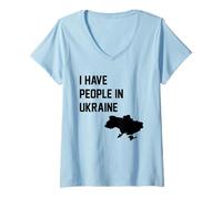 Women's I Have People in Ukraine V-Neck T-Shirt