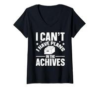 Women's I Have Plans in Archives - Archivist V-Neck T-Shirt