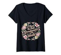 Womens I Have The Best Grandparents In The World Grandchild ----- V-Neck T-Shirt