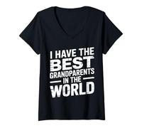 Womens I Have The Best Grandparents In The World Grandchild --- V-Neck T-Shirt