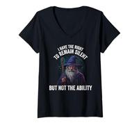 Womens I Have The Right To Remain Silent V-Neck T-Shirt