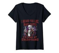 Womens I Heard You Like Bad Guys I'm Bad at Everything Meme Bootleg V-Neck T-Shirt