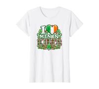 Women's I Heart Love Mens in Kilts Irish Flag Value Graphic T-Shirt