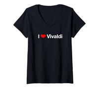 Women's I Heart Vivaldi V-Neck T-Shirt