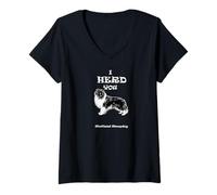 Women's I Herd You - Shetland Sheepdog Herding Group (C) V-Neck T-Shirt