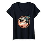 Womens I HODLed my way to 100k bitcoin, HODL bitcoin crypto V-Neck T-Shirt