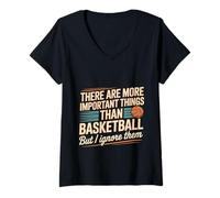 Womens I Ignore Things More Important Than Basketball - V-Neck T-Shirt