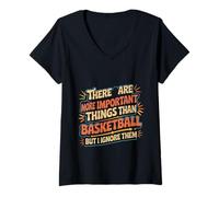 Womens I Ignore Things More Important Than Basketball - V-Neck T-Shirt