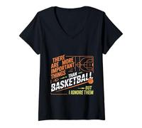 Womens I Ignore Things More Important Than Basketball - V-Neck T-Shirt