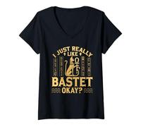 Women's I Just Really Like Bastet V-Neck T-Shirt