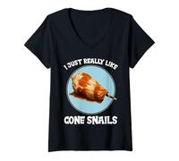 Womens I just Really Like Cone Snails Cone Snail V-Neck T-Shirt