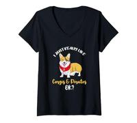 Women's I Just Really Like Corgis and Pirates Ok V-Neck T-Shirt