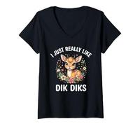Women's I Just Really Like Dik Diks V-Neck T-Shirt