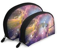 Womens I Kinda Hate Myself Cat Galaxy Travel Cosmetic Bags Waterproof 2PC Makeup Clutch Pouch Cosmetic and Toiletries Organizer Bag Portable Travel Toiletry Pouch Girls