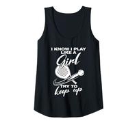 Womens I Know i Play Like a Girl Funny Padel Ball Player Tank Top