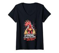 Womens I Know I'm Weird But Sometimes It Make You Laugh Funny Quote V-Neck T-Shirt