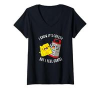 Women's I Know It's Cheesy But I Feel Grate Funny Cheese Pun V-Neck T-Shirt