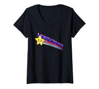 Women's I Know Too Much Shooting Star Rainbow Funny Joke Meme V-Neck T-Shirt