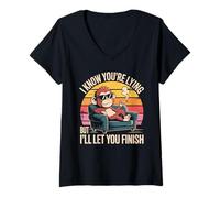 Womens I Know You're Lying But I'll Let You Finish V-Neck T-Shirt
