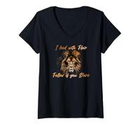 Womens I Lead with Flair Follow IF You Dare V-Neck T-Shirt