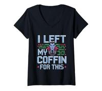 Women's I Left My Coffin for This Introvert Spooky Regret |- V-Neck T-Shirt