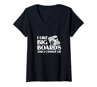Womens I Like Big Boards And I Cannot Lie Funny Charcuterie Artists V-Neck T-Shirt
