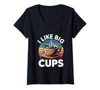 Women's I Like Big Cups V-Neck T-Shirt