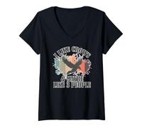 Women's I Like Crows and Maybe Like 3 People V-Neck T-Shirt