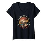 Womens I Like Play in the Dirt | Gardening | Farmer | Plant Lover V-Neck T-Shirt