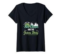 Womens I Like The Air Clean And The Jokes Dirty Ecological Engineer V-Neck T-Shirt