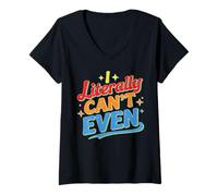 Womens I Literally Can't Even Math Algebra Teacher Student - V-Neck T-Shirt