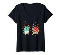 Womens I Lost an Electron are You Positive Science Fall Season Pun V-Neck T-Shirt