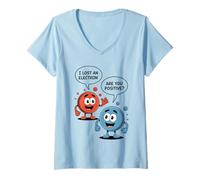 Womens I Lost An Electron Are You Positive Science Joke Boy Girl V-Neck T-Shirt